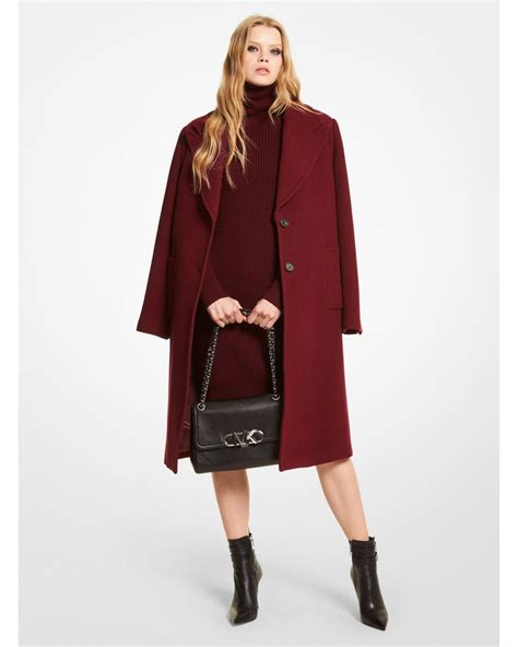 michael michael kors wool melton oversized coat|michael kors wool coats women's.